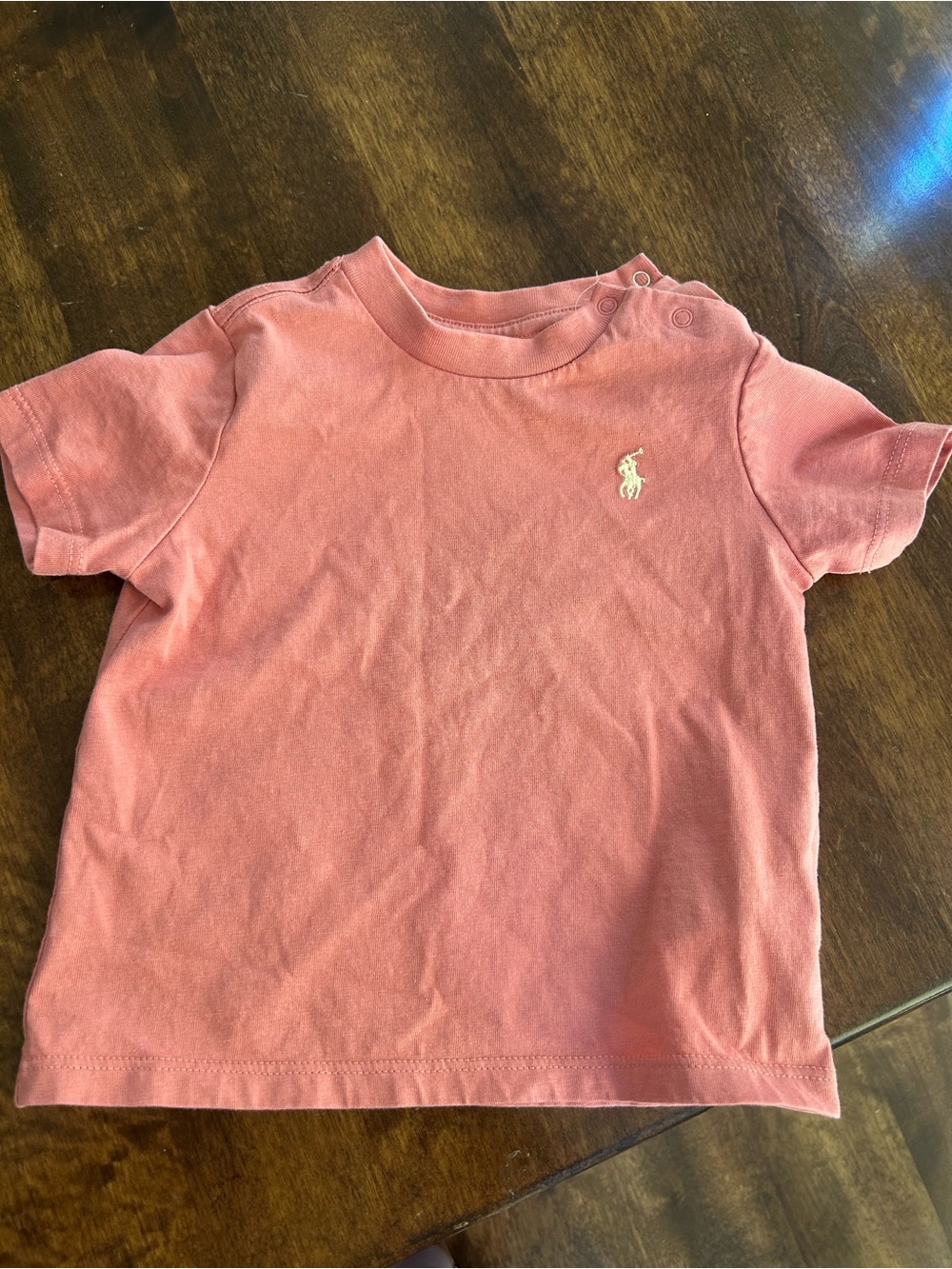 Ralph Lauren Kids Coral Pink Short Sleeve Crewneck Tee